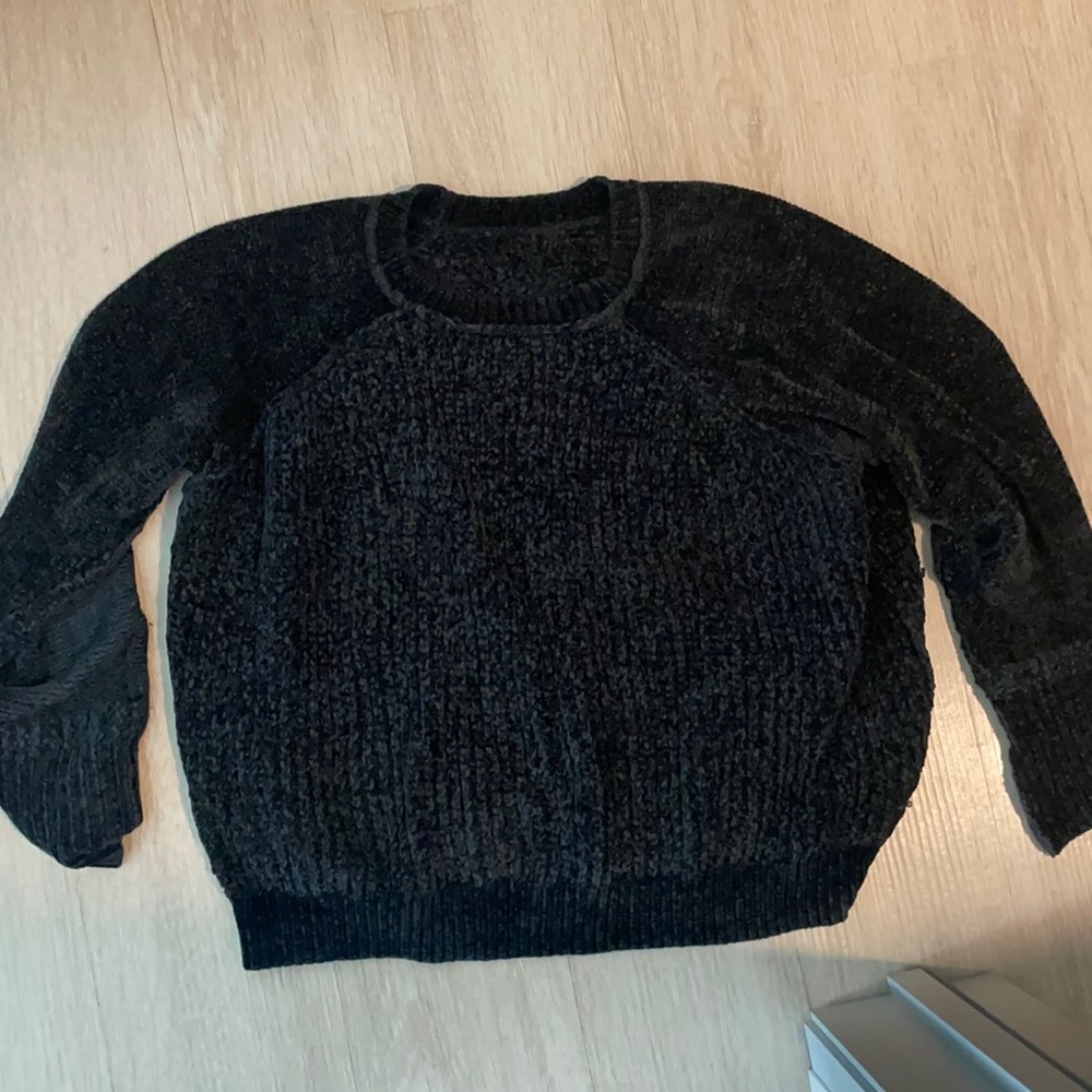 A new day black knit soft sweater